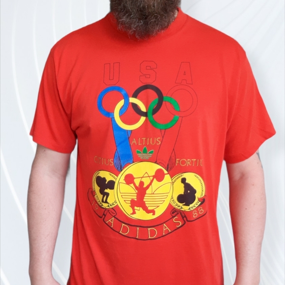 adidas Other - 🔥VTG Rare Adidas 80's USA Olympics Tshirt🔥